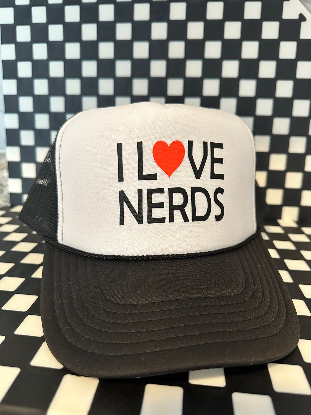 I Love Nerds trucker hat